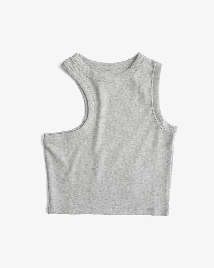 TW / Asymmetry Rib Tank / LT.GREY