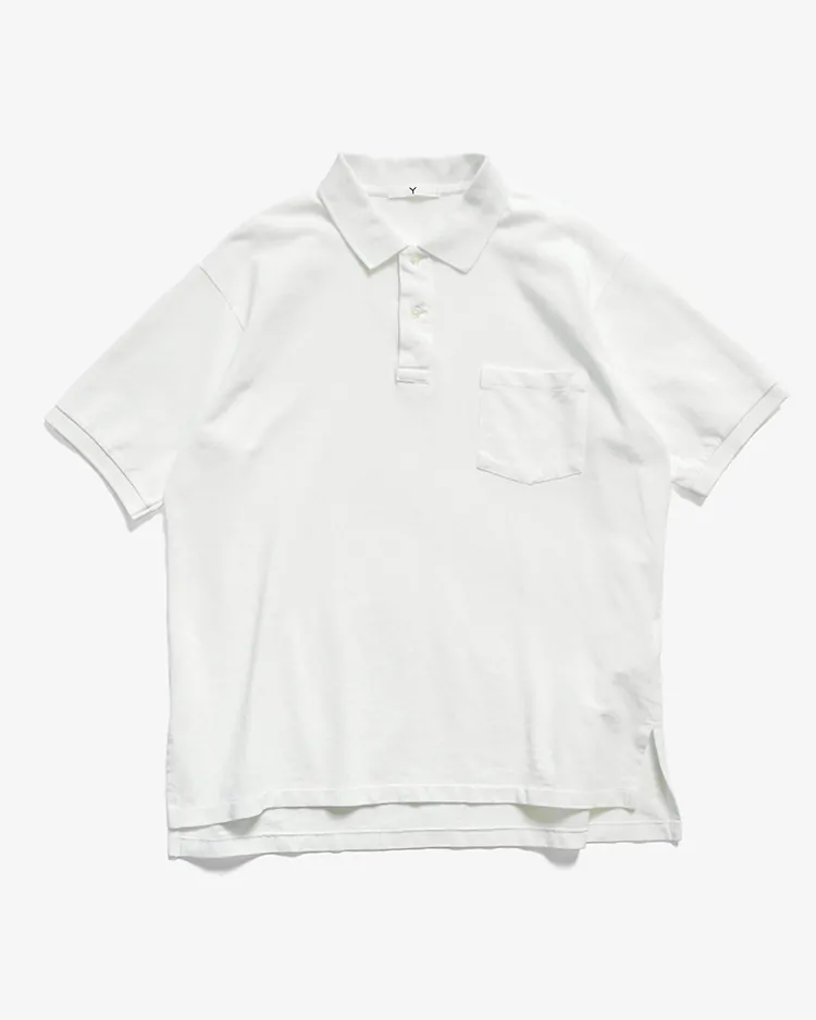 Y / ORGANIC COTTON KANOKO POLO / WHITE