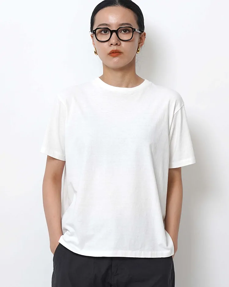 YAECA (WOMEN) / CREW NECK T-SHIRTS S/S / WHITE