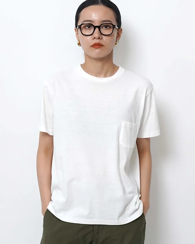YAECA (WOMEN) / CREW NECK T-SHIRTS S/S PK / WHITE