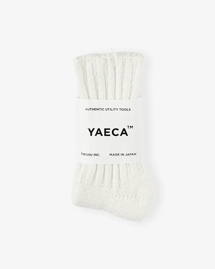 YAECA (WOMEN) / COTTON SILK SOCKS / OFF WHITE