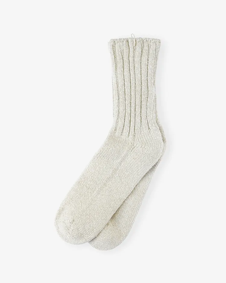 YAECA (WOMEN) / COTTON SILK SOCKS / BEIGE