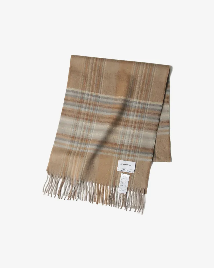 THE INOUE BROTHERS... / Brushed Scarf / CHECKERED BEIGE