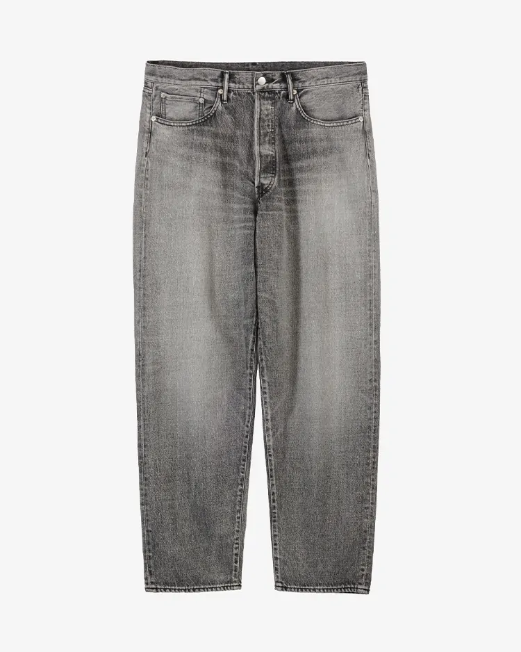 Graphpaper (MEN) / Selvage Denim Five Pocket Tapered Pants / BLACK LIGHT FADE