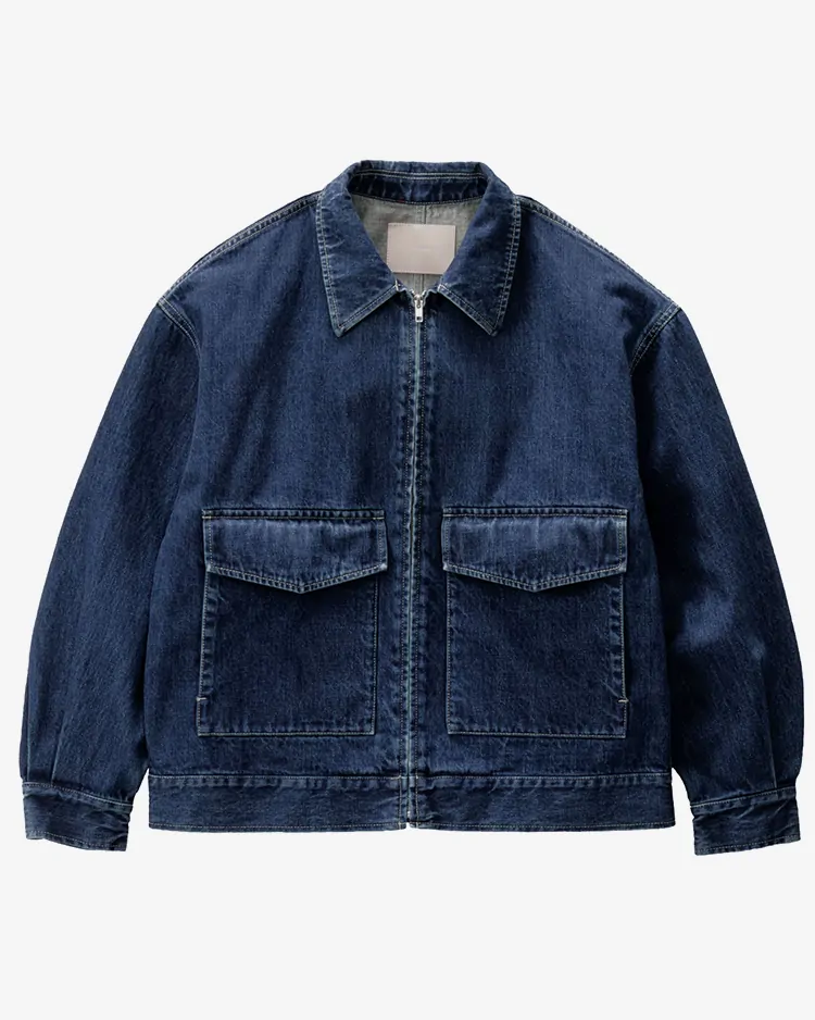 Graphpaper (MEN) / Selvage Denim Zip Jacket / INDIGO DARK FADE