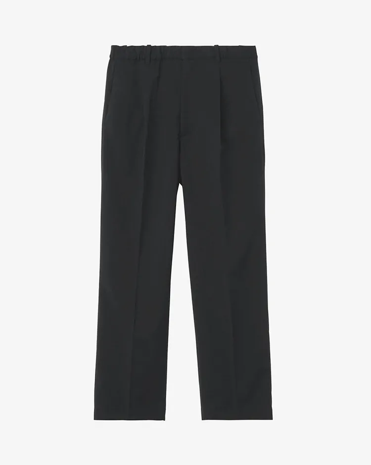 Goldwin / One Tuck Straight Pants / BLACK (BK)