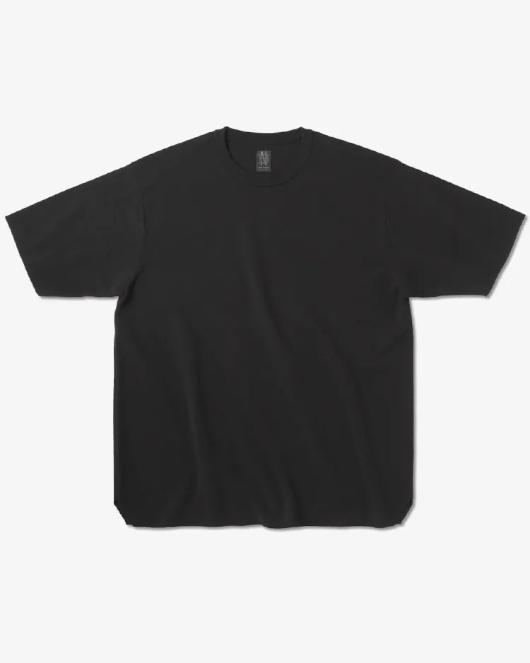 BATONER (WOMEN) / 32G SMOOTH KNIT T-SHIRT / BLACK