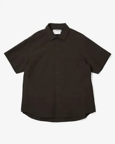 YAECA (MEN) / S/S Comfort Shirt-Extra Wide  / D.BROWN