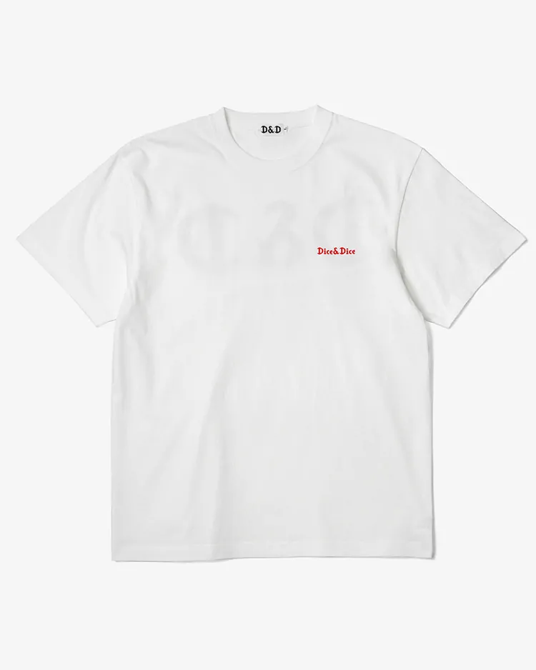 D&D (Souvenir items) / D&D BASIC LOGO S/S TEE / WHITE × RED