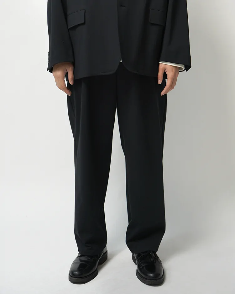 Graphpaper (MEN) / Compact Ponte Wide Tapered Chef Pants / BLACK