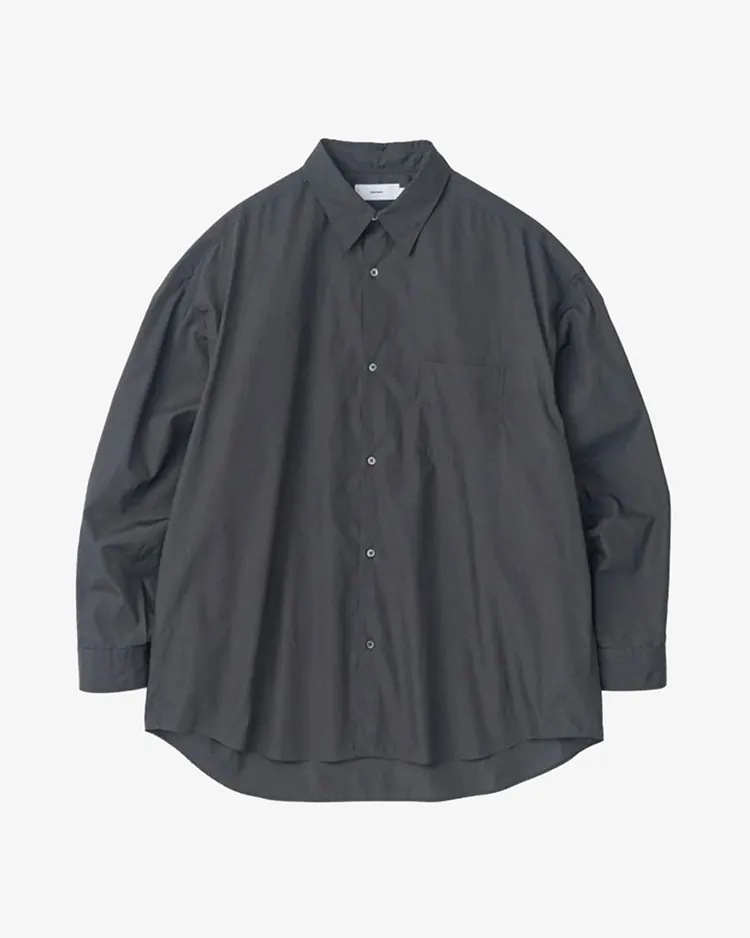 Graphpaper (MEN) / Broad L/S Oversized Regular Collar Shirt / C.GRAY