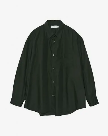 Graphpaper (MEN) / Broad L/S Oversized Regular Collar Shirt / BLACK